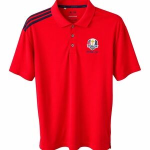 Vintage Adidas Climacool Ryder Cup Hazeltine 2016 Red Polo Shirt Men’s XL